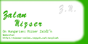 zalan mizser business card